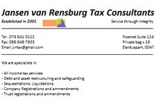 Jansen van Rensburg Tax Consultants image 1