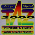 TAZ 2000 Printers & Signs logo